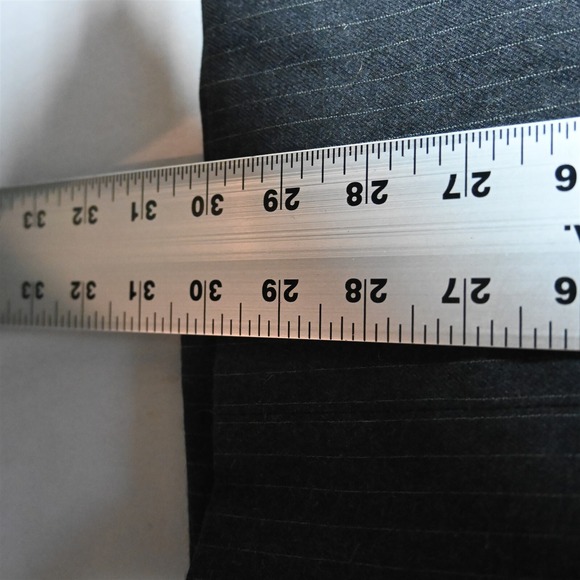 Vtg Foreman & Clark 40R Gray Stripe Flannel Mens‎ Sport Coat Suit Jacket - Picture 11 of 12